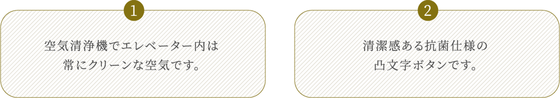エレベーター内のクリーン機能