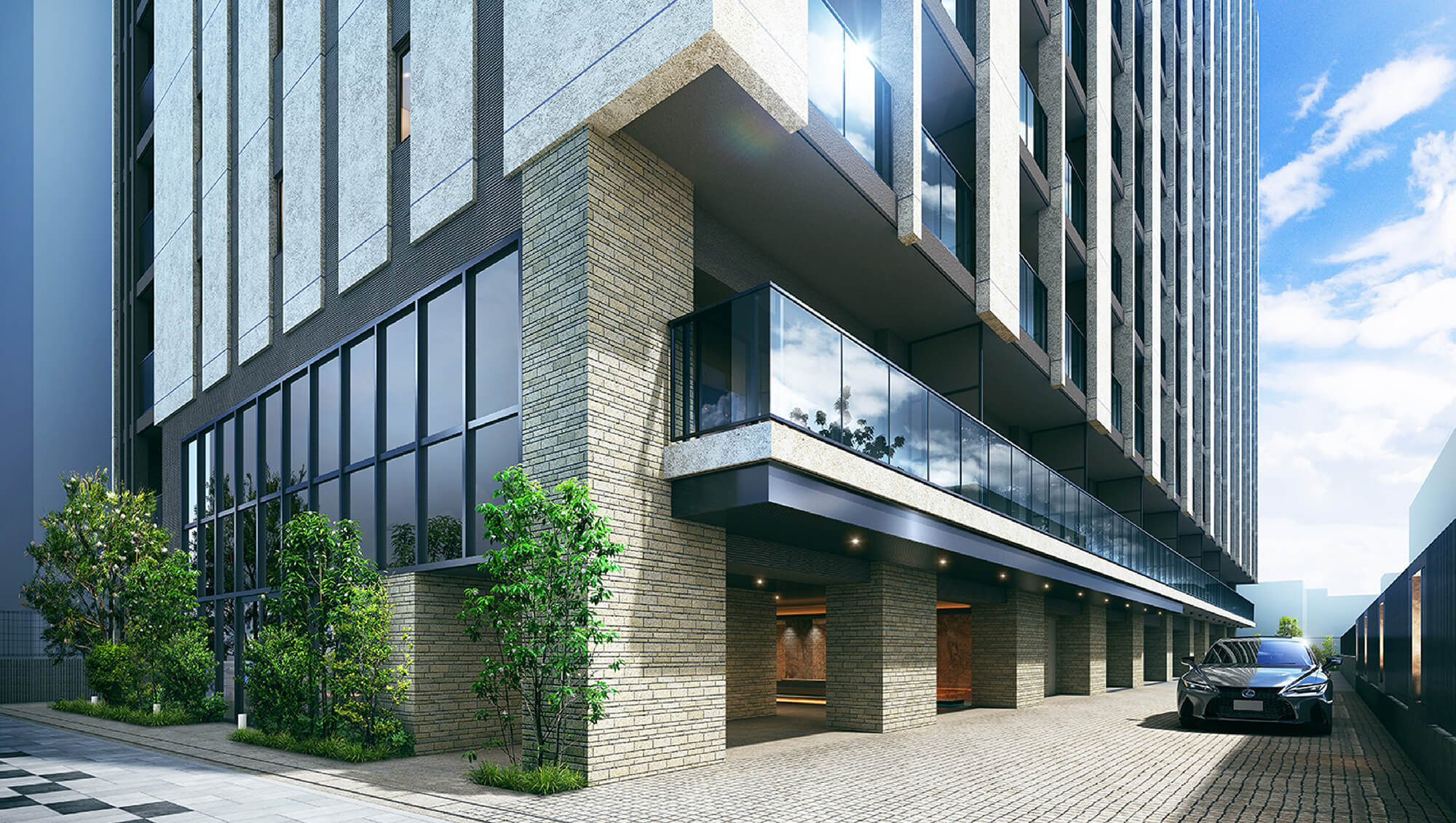 エントランスアプローチ完成予想図