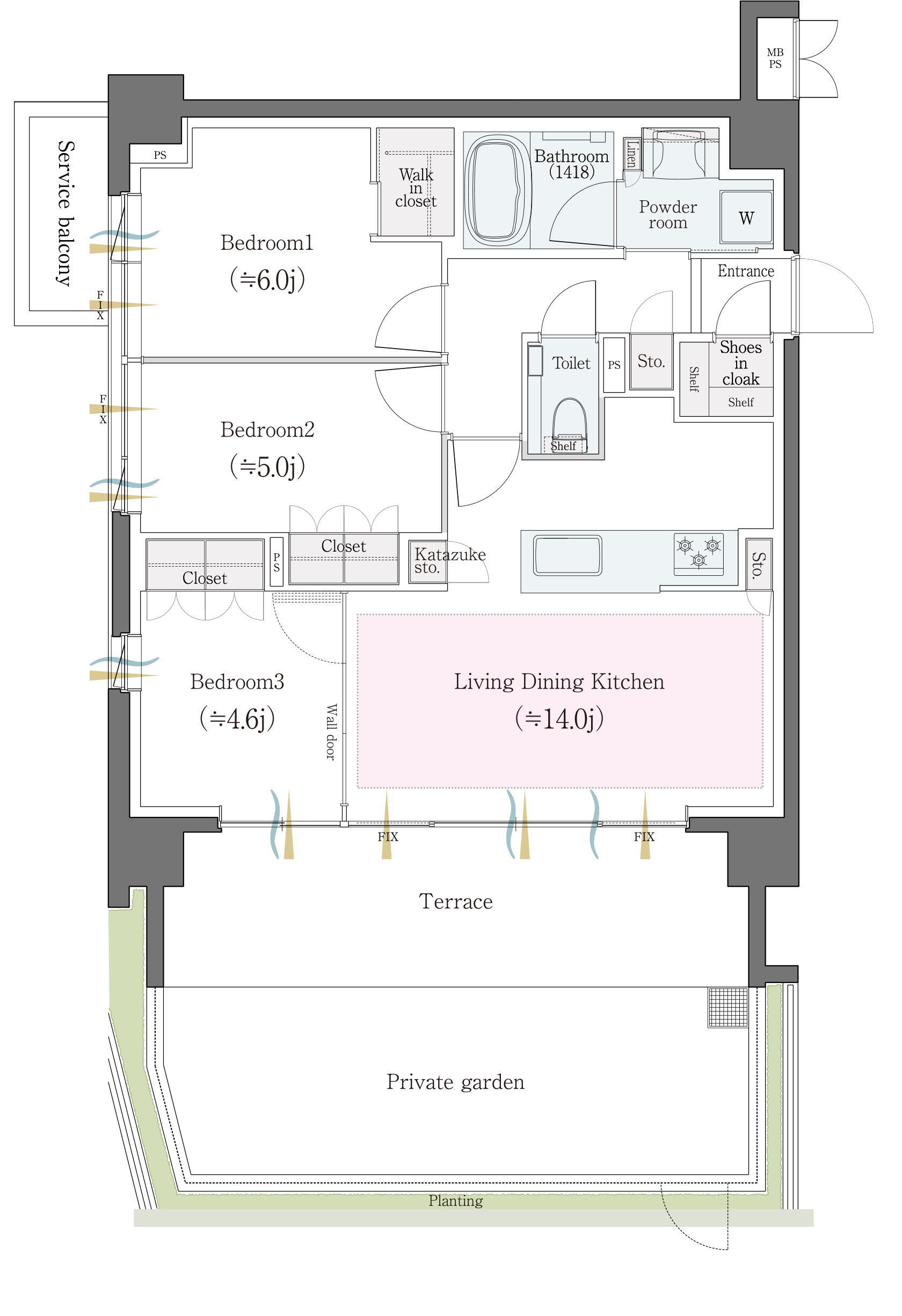 A1type｜間取り｜クリオ北浦和グレイスコート【公式HP】埼玉県