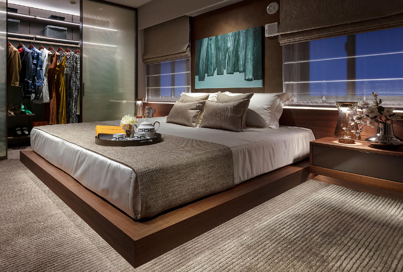 カーペット敷きにしてモダンな雰囲気を