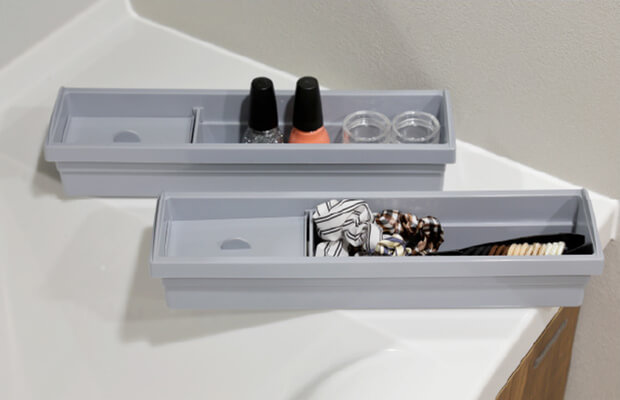 洗面ボウル手前のフロントポケット