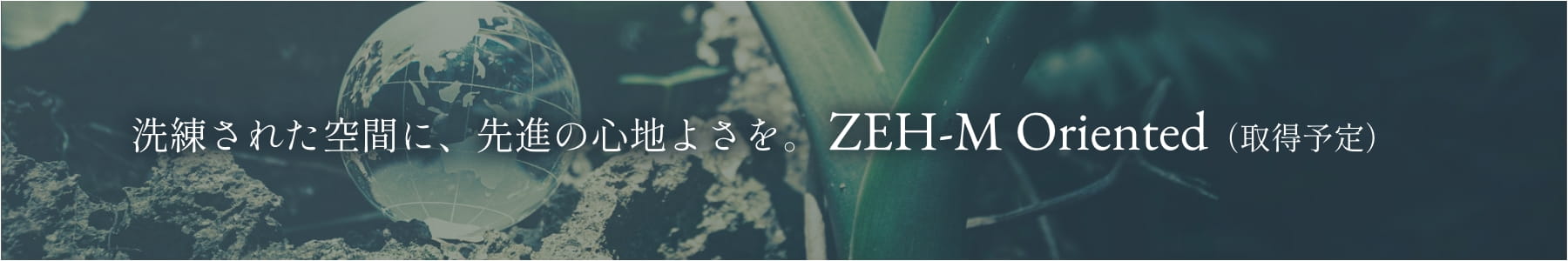 洗練された空間に、先進の心地よさを。 ZEH-M Oriented（取得予定）