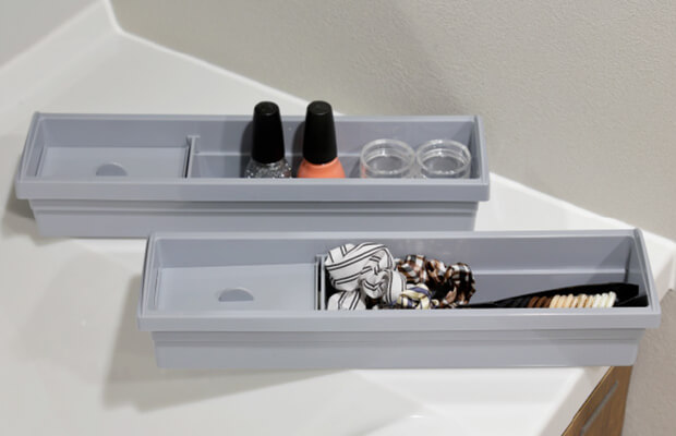 洗面ボウル手前のフロントポケット