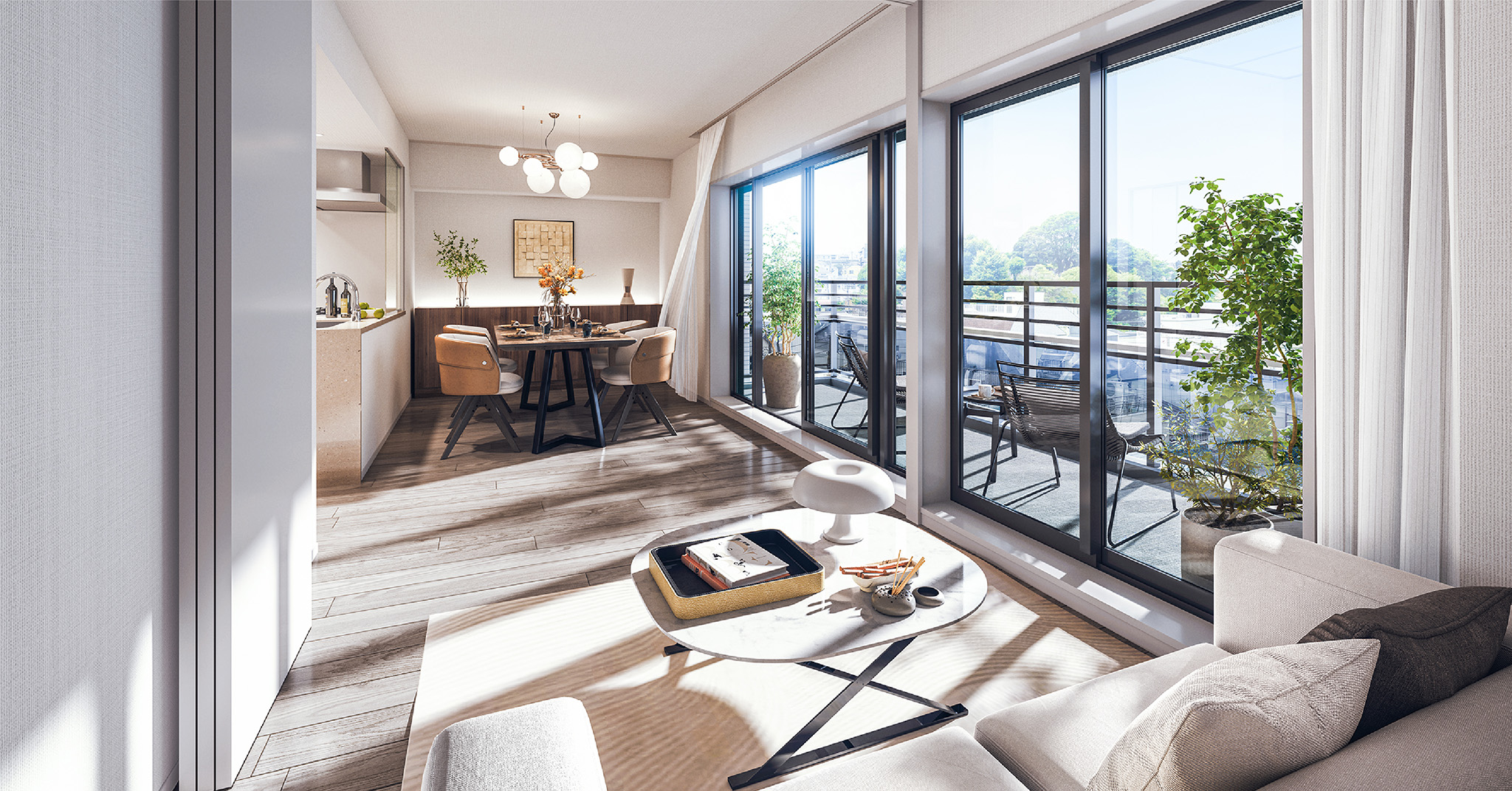 リビング・ダイニング・キッチン完成予想図（Dタイプ）