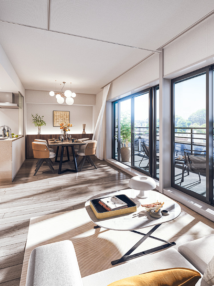 リビング・ダイニング・キッチン完成予想図（Dタイプ）