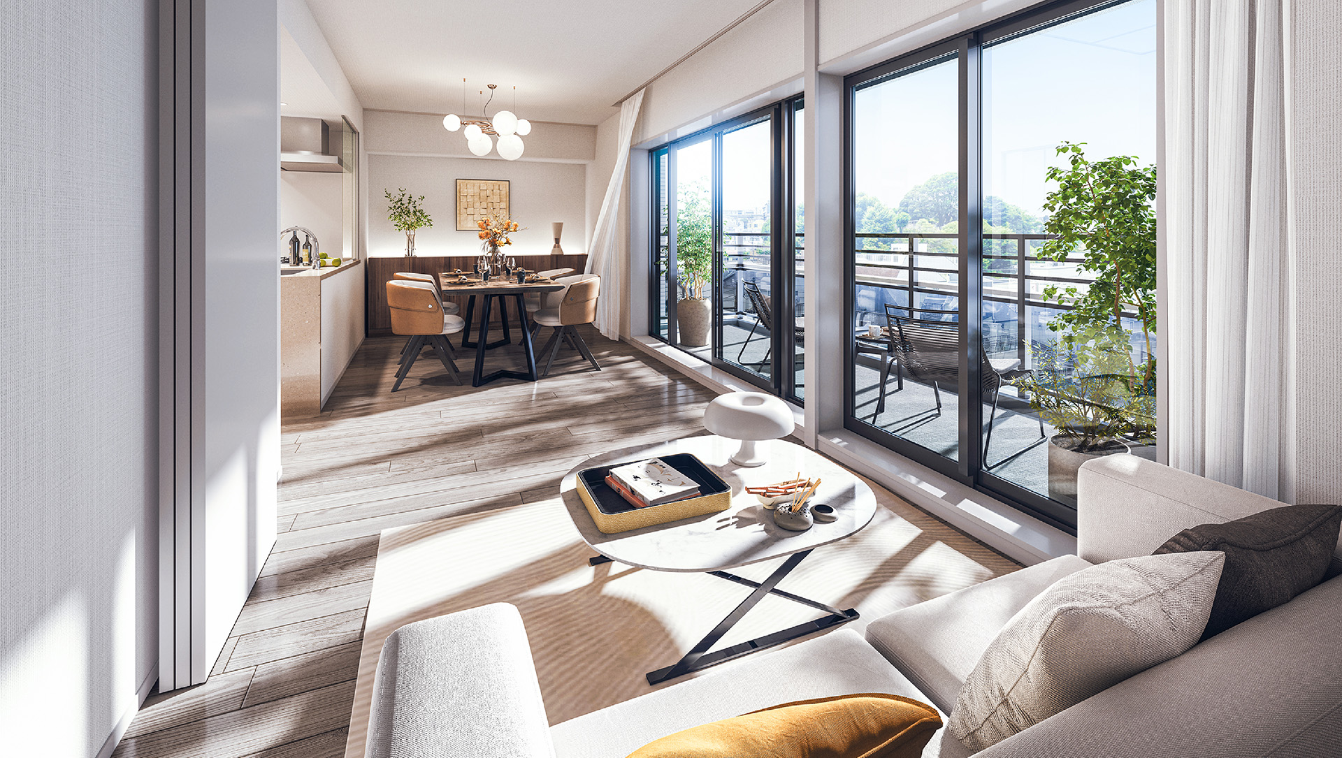 リビング・ダイニング・キッチン完成予想図（Dタイプ）