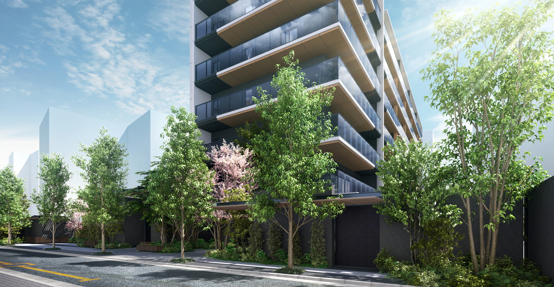 エントランスアプローチ完成予想図