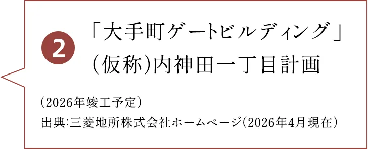 「大手町ゲートビルディング」(仮称)内神田一丁目計画
