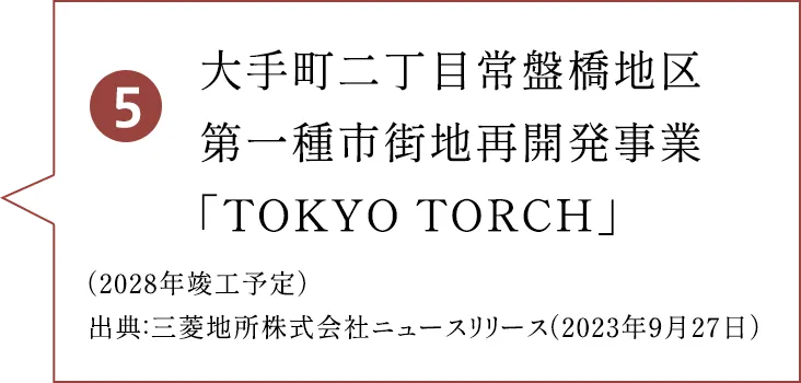 大手町二丁目常盤橋地区 第一種市街地再開発事業「TOKYO TORCH」