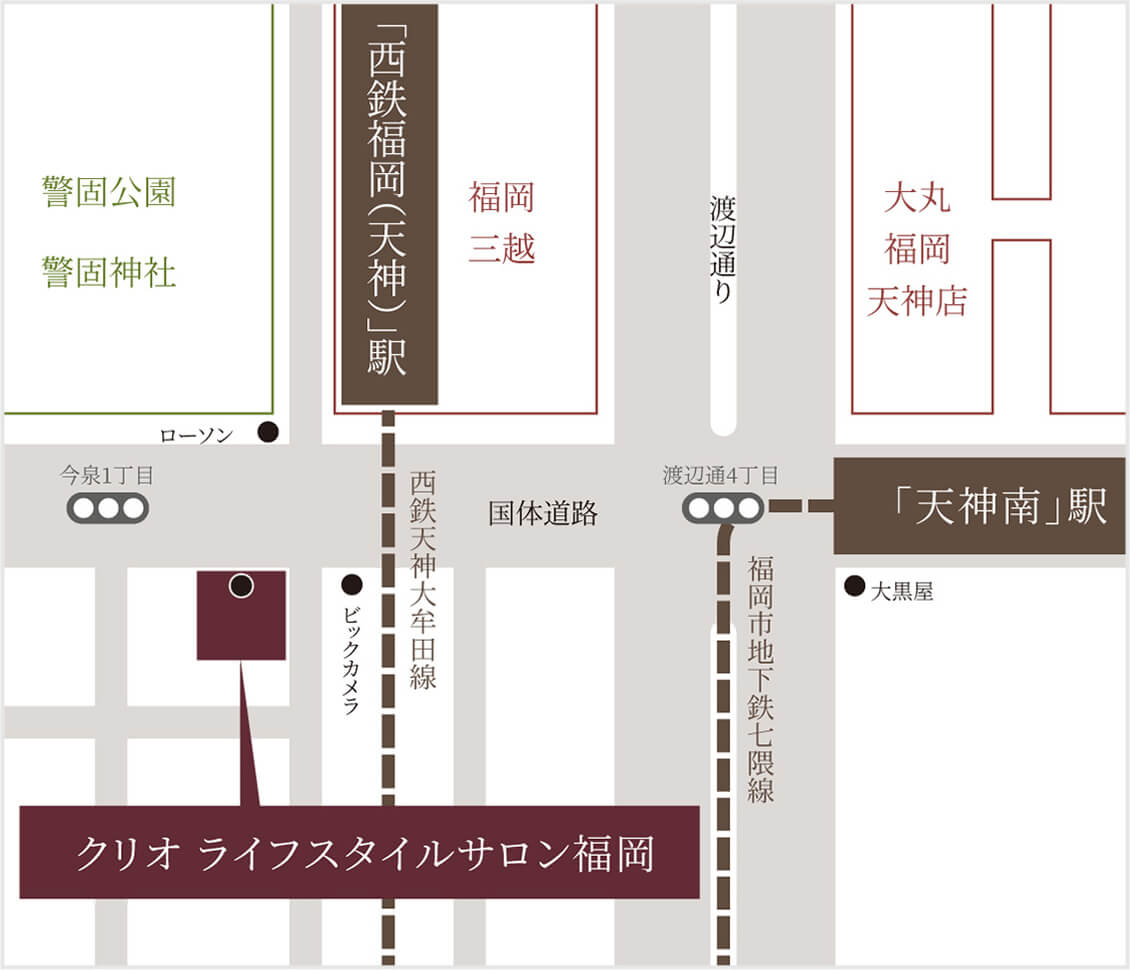 クリオ ライフスタイルサロン福岡 案内図