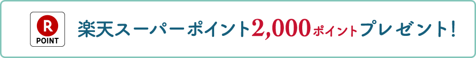 楽天スーパーポイント2,000ポイントプレゼント！